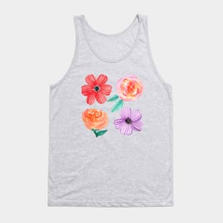 Bold Blooms - Four Flowers Tank Top